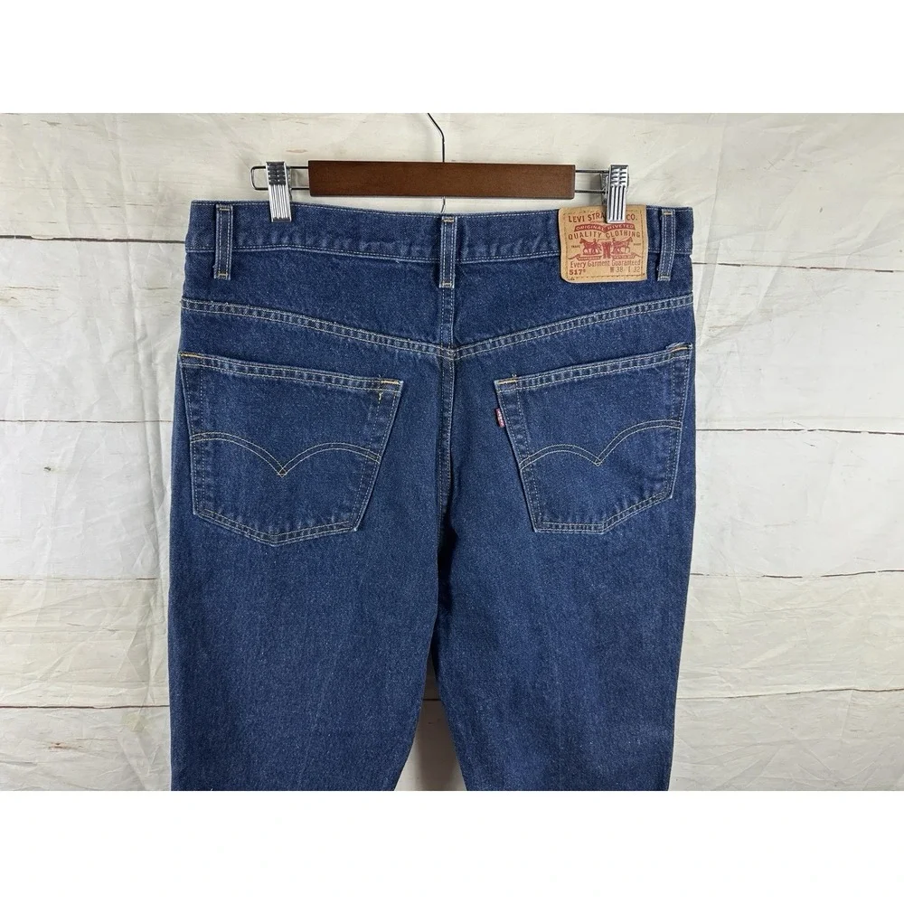 Vintage Levi's 517 Bootcut Jeans 38x32 Men's 90s Y2K Dark Wash
